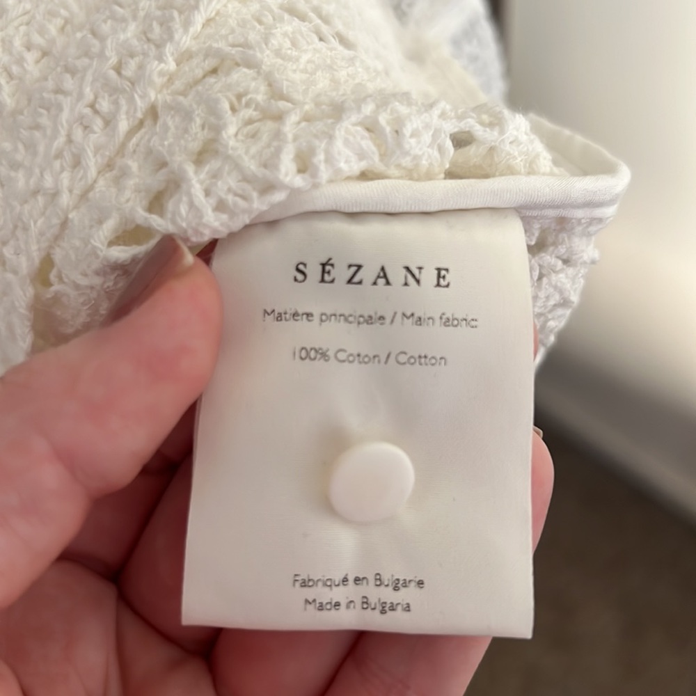 Sezane Cream Lace Blouse - Picture 8 of 9